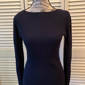 H&M Ribbed Knit Bateau Neck Top